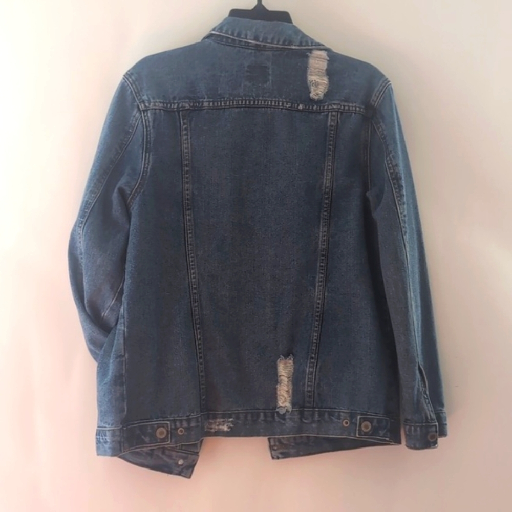 Vintage Blue Denim Trucker Jacket - Size Medium - Classic Jean Jacket - Picture 12 of 12